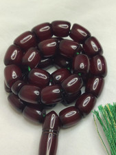 Vintage Faturan Misbaha prayer 33 Beads Dark Cherry Tasbih 34g picture