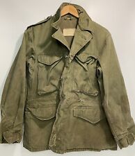 US Army Issue M-1943 MQ1 Field Jacket WW2 ERA Olive Drab Natural Patina Vintage picture