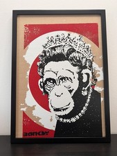 Banksy (after) - stencil on cardboard 20×30 - framed - edition of 50 picture