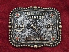 Bronc Riding X~Treme☆2026☆ RODEO CHAMPION☆BRONCMANIA☆TROPHY BUCKLE☆Rare☆X77 picture