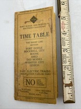 Nov. 11 1917 Southern Railroad Time Table Fort Dodge, Des Moines, Ames And More picture