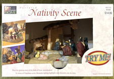 Vintage 1999 Light Up Narrated & Musical Nativity Scene w/Original Box- works picture