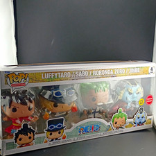 Funko Pop Animation One Piece 4-Pack Luffytaro Sabo Zoro Jinbe GITD (2022) picture