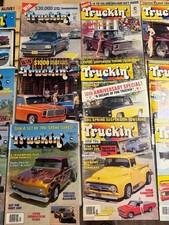 Lot of 12 Vintage 1980s Truckin' Automotive Magazine Bundle Custom Pickups Vans picture