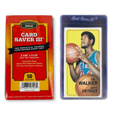 Cardboard Gold Card Saver 3 Tall Card Sleeves 300ct Pack - Semi Rigid Card picture