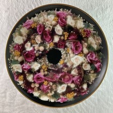 GENTLE PERSUASION Plate Rose Wreaths Sherri Knox Roger Robertson Pink Black picture