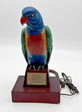 Vintage Telemania Wooden Landline Phone Australia RAINBOW LORIKEET Bird Parrot picture