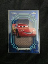 2024 Topps Chrome Disney Blue LAVA /75 Lightning Mcqueen Cars  picture