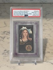 Sarah Natochenny 2023 Allen & Ginter Silver Mini Auto PSA 10 DNA 10 Gold Sig /5 picture