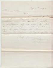 1882 Mt Riga NY to Newkirk & Chase Handwritten Signed Letter picture