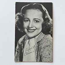 Actress Olivia de Havilland Photograph Vintage Arcade Exhibit Card Golden Age picture
