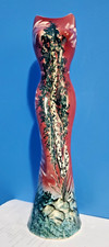 Figure Of Woman Flower Vase Porcelain 13 In picture