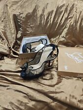 Christian Louboutin Exclusive 140 Crepe Satin/black 41 Used Good Condition With picture