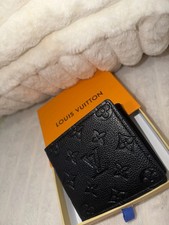 Louis Vuitton Black Monogram Logo Bifold Men’s Wallet w/ ID Window, Credit Card. picture