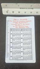 Vintage 1938 Advertising Wallet Calendar Card New York Life Insurance Building  picture
