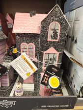 ALDI The Halloween LED Illuminated Black & Pink Glitter Haunted House picture