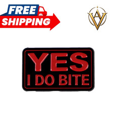 Yes I Do Bite Enamel Pin Funny Quote Statement Fashion Lapel Pin  picture