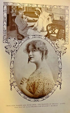 1909 Vintage Magazine Illustration Actress Charlotte Walker picture