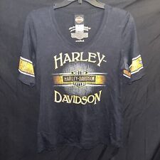 Harley Davidson Motorcycles Indianapolis Southside Women's Large V-Neck Shirt picture