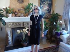 Lanvin Black Knit Sheath Dress w/Front Bow Detail Size S picture