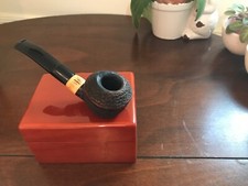 Vintage Italy L'Anatra Dalle Uova D'Oro Sandblasted Finish Smoking Pipe Used picture