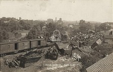 Fort Scott KS Frisco Wreck train mailed 1907 RPPC Photo Postcard COPY picture