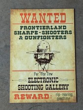 Disneyland Frontierland Shooting Arcade 1983 opening soon sign prop picture