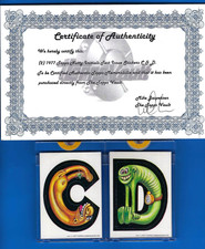 TOPPS VAULT 1977 NUTTY INITIALS TEST ISSUE C & D BLANK BACKS W/COA picture