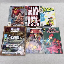 Vintage Comic Book Lot Death of Superman Deadpool X-Men Prime Get Fuzzy 6pc picture