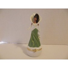 2002 Barbie Trinket Box Pearlescent White/Olive Green            B1C 5/7/24 picture