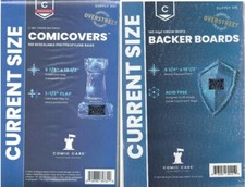 100 Comic Care Current Age Resealable 2 Mil Polyprop Bags & Comic Backing Boards picture
