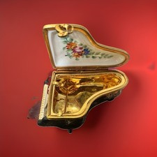 *NWOB* Limoges EXIMIOUS Peint Main Grand Piano Trinket W/ Bench (#56 of 750) LE picture