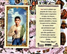 Saint St. Jose Luis Sanchez del Rio - Spanish - Laminated  Holy Card picture