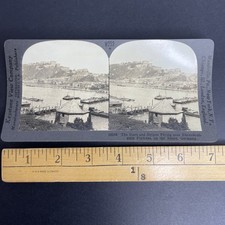 Ehrenbreitstein Fortress Stereoview Keystone View Co. Germany Rhine River WWI picture