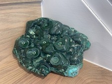 Malachite Polished Freeform Mineral Bullseye Geode Crystal 5 lbs Rough Vintage picture