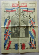 PARIS EVENING 1938 GRANDPARENTS OF CHARLES III ROYAL VISIT TO PARIS ELISABETH II picture