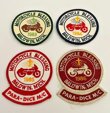 Vintage 1983-1986 Blessing Of The Bikes Patches Baldwin Michigan Para-Dice MC picture