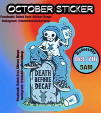 Dutch Bros October 7 2026 Sticker Drop 1 Sticker Per Purchase PRESALE picture