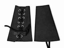 Handmade Genuine Leather Arm Bracers Laces Black Gauntlets Medieval Cosplay picture