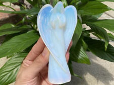 1pc Opalite Quartz Crystal Hand Carved Angel Skull Reiki Healing Gem picture