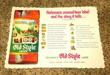 Lot Of (10) 1940s HEILEMAN'S OLD STYLE BEER Paper Place Mat Mats (EX+) picture