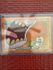2025 Topps Chrome SpongeBob Sapphire Alaskan Bull Worm #34 Orange /25 picture