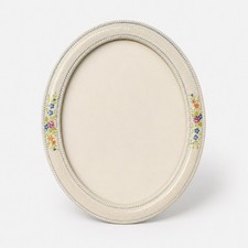 VINTAGE HOPE PICTURE FRAME CO. Oval For 8x10 Pastel Blue Floral Crackle picture