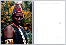 Makamba Dancer Tanzania Postcard Dar es Salaam Beaded Hat Color Photo picture