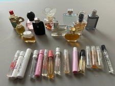 Lot Vintage Mini Perfume & Samplers Choo 4711 Prada K Oscar de La Renta Chrome picture