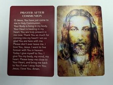 PRAYER AFTER COMMUNION (Lot of 25 Laminated Catholic Christian prayer cards 25 picture