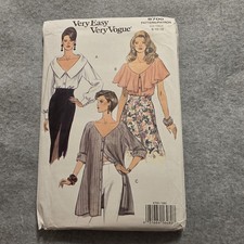 Vogue Very Easy Very Vogue Blouse Sewing Pattern 8700 Sz 8 10 12 Vintage picture