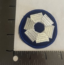 ORIGINAL WWII U.S. ARMY 6th SERVICE COMMAND WHITE BACK CUT EDGE PATCH No Glow picture