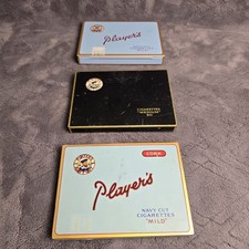 Lot Of 3 - Players Navy Club Medium Cigarettes Tin Box 6