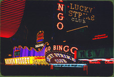 Vintage 1964 Las Vegas Fremont St Neon Casino Signs 35mm Kodachrome Slides picture
